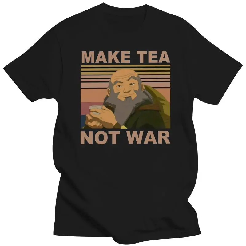 

Mens Clothing Novelty Iroh Make Tea Not War Avatar The Last Airbender T Shirt Men Short Sleeve Anime Tee Aang Tshirt Cotton T-Sh