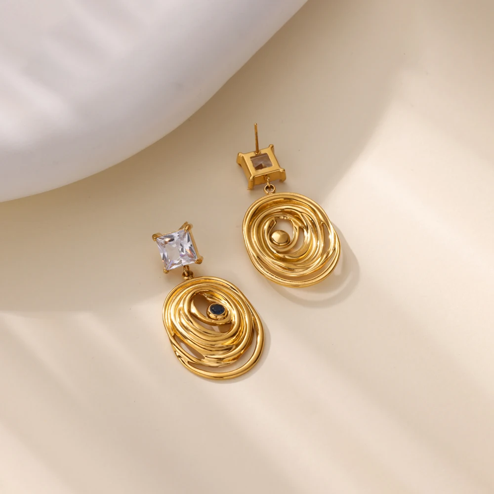 Французские винтажные серьги-улитки для женщин модные серьги из нержавеющей