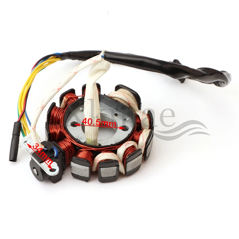 

Для скутеров, квадроциклов, карт, мотоциклов, 125 куб. См, 150 куб. См, детали для мотоциклов, магнитный генератор, катушка статора зажигания, 11 полюсов, подходит