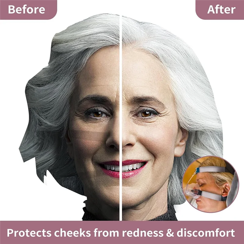 Фото SCLS 4 упаковки атласных чехлов для ремней CPAP, удобные подушечки для ремней CPAP, подушечки для лица CPAP, удобные принадлежности для CPAP Подушечка для лица CPAP №2