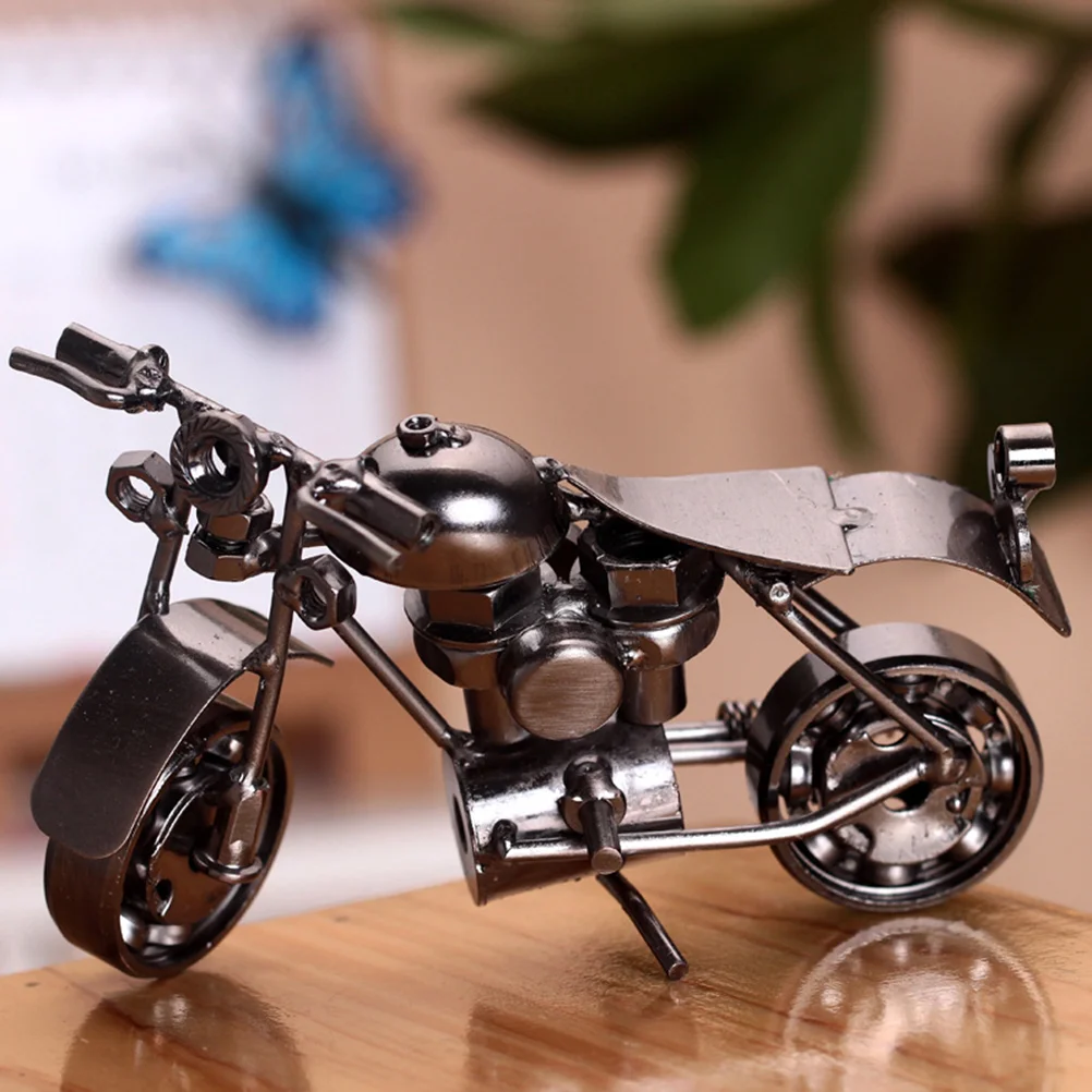 

1 pc Mini Motorcycle Model Metal Iron Crafts Home Decoration Desktop Ornament for Office Living Room Bedroom