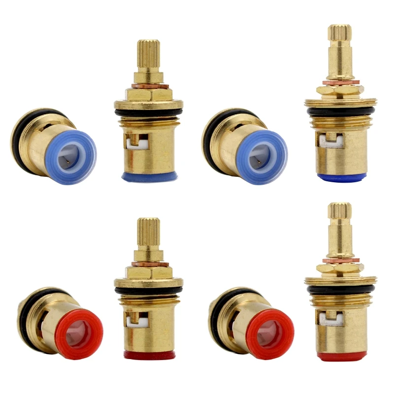 

1/2" Replacement Brass Ceramic Disc Tap for VALVE Quarter Turn Cartridges Gland Insert 20 Teeth Bathroom Faucet Accessor