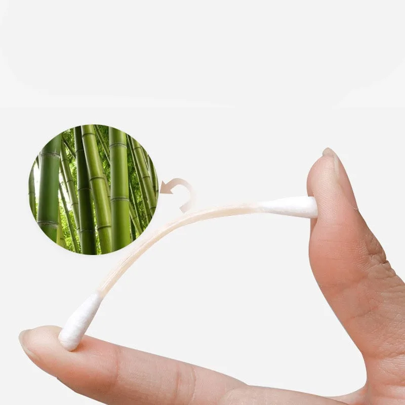 200 шт. одноразовые ватные палочки бамбуковые крафт-бумага в упаковке для ушей