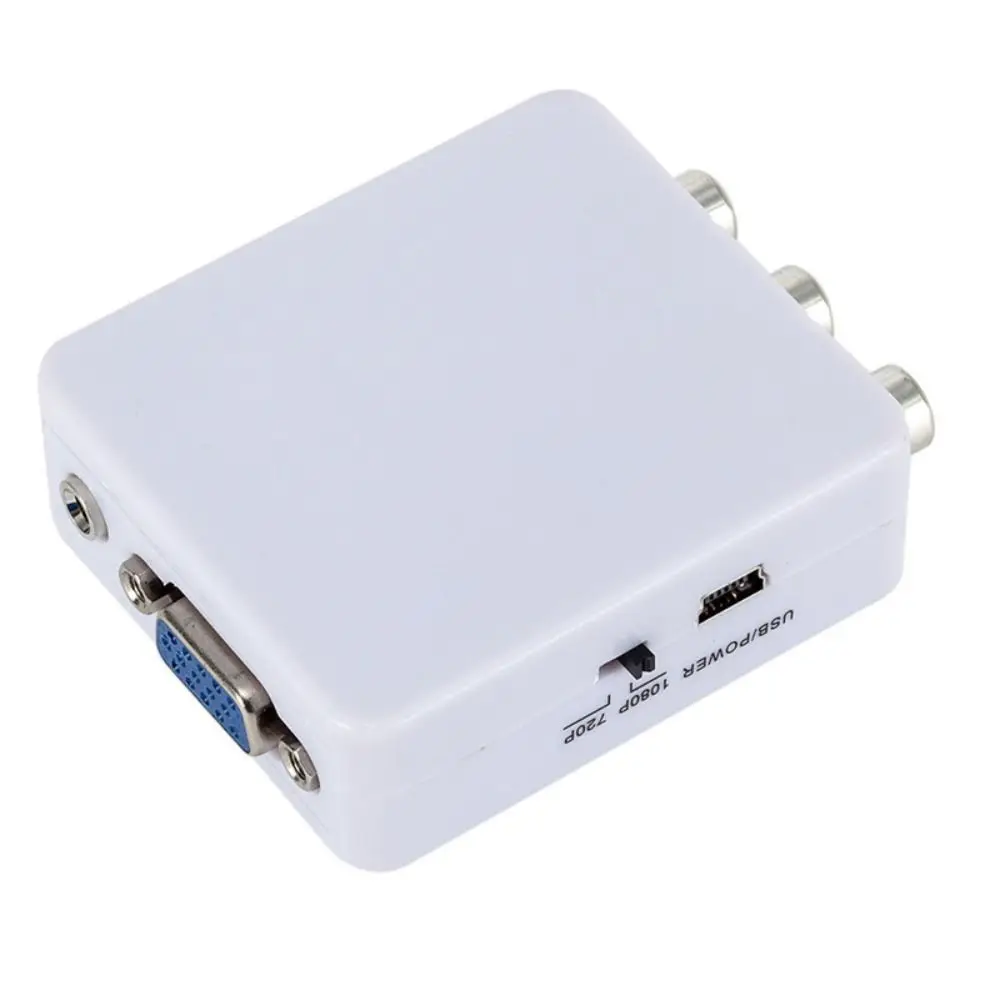 Конвертер AV2VGA Выход RCA в VGA Адаптер AV Нет необходимости привода для