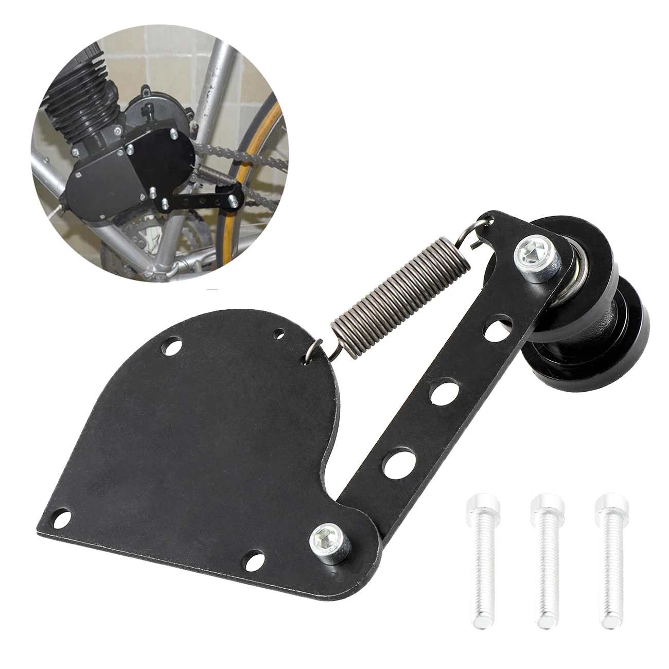 

Motorcycle Modified Parts Spring Loaded Chain Tensioner Kit for 2 Stroke Engine 49/50cc 80cc 100cc Bike Bicycle Scooter Pit Bike