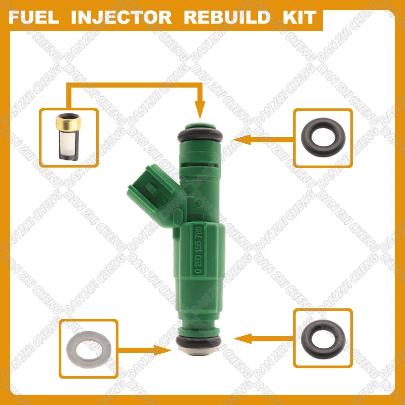 

Fuel Injectors Seals O-Ring Repair Filters for 1996-1999 Dodge Ram Dakota 5.2L 5.9L 0280155789 4 hole 0280155789