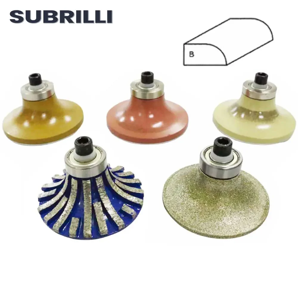 SUBRILLI Алмазная фреза B20 B30 Demi Bullnose для камня, гранита, мрамора, бетона, шлифовального станка для кромок, профилирования, резака (art.: 3920d2d92ef8e) - 3920d2d92ef8e
