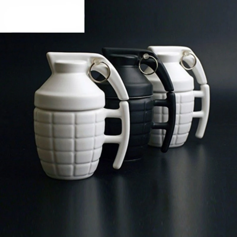 

Grenade Coffee Mugs Practical Water cup with Lid Funny Gifts Granada