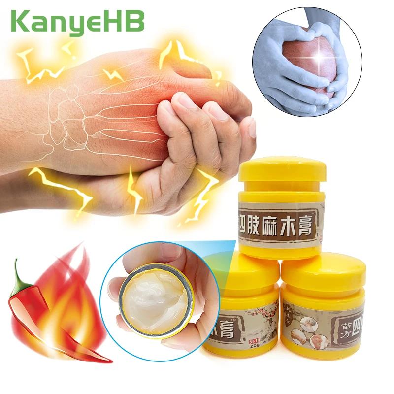

3pc Finger Numbness Cream Hand Wrist Analgesic Tendon Sheath Joint Treatment Ointment Muscle Pain Relief Chinese Medicines A1551