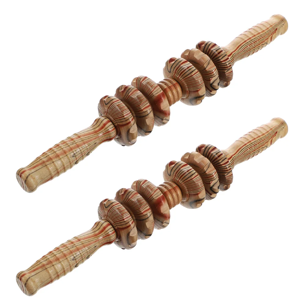 

2 Pcs Belly Massaging Roller Massagers Feet Manual Massagers Handheld Massagers Six Wheel Gear Belly Cellulite