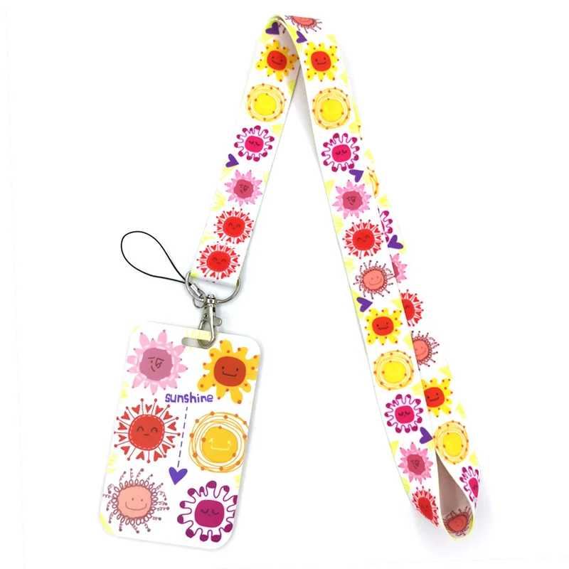 

Sunshine Neck Strap Lanyard keychain Mobile Phone Strap ID Badge Holder Rope Key Chain Keyrings Accessories Gift Webbing Ribbons