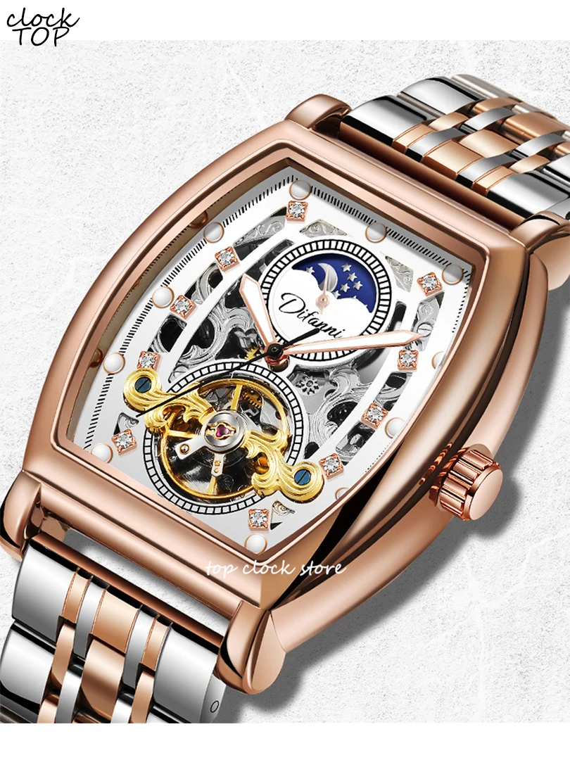 

Tourbillon Full Automatic Men Watch Mechanical Watches Skeleton Male Waterproof Wristwatch Male Waterproof Man Relogio Masculino