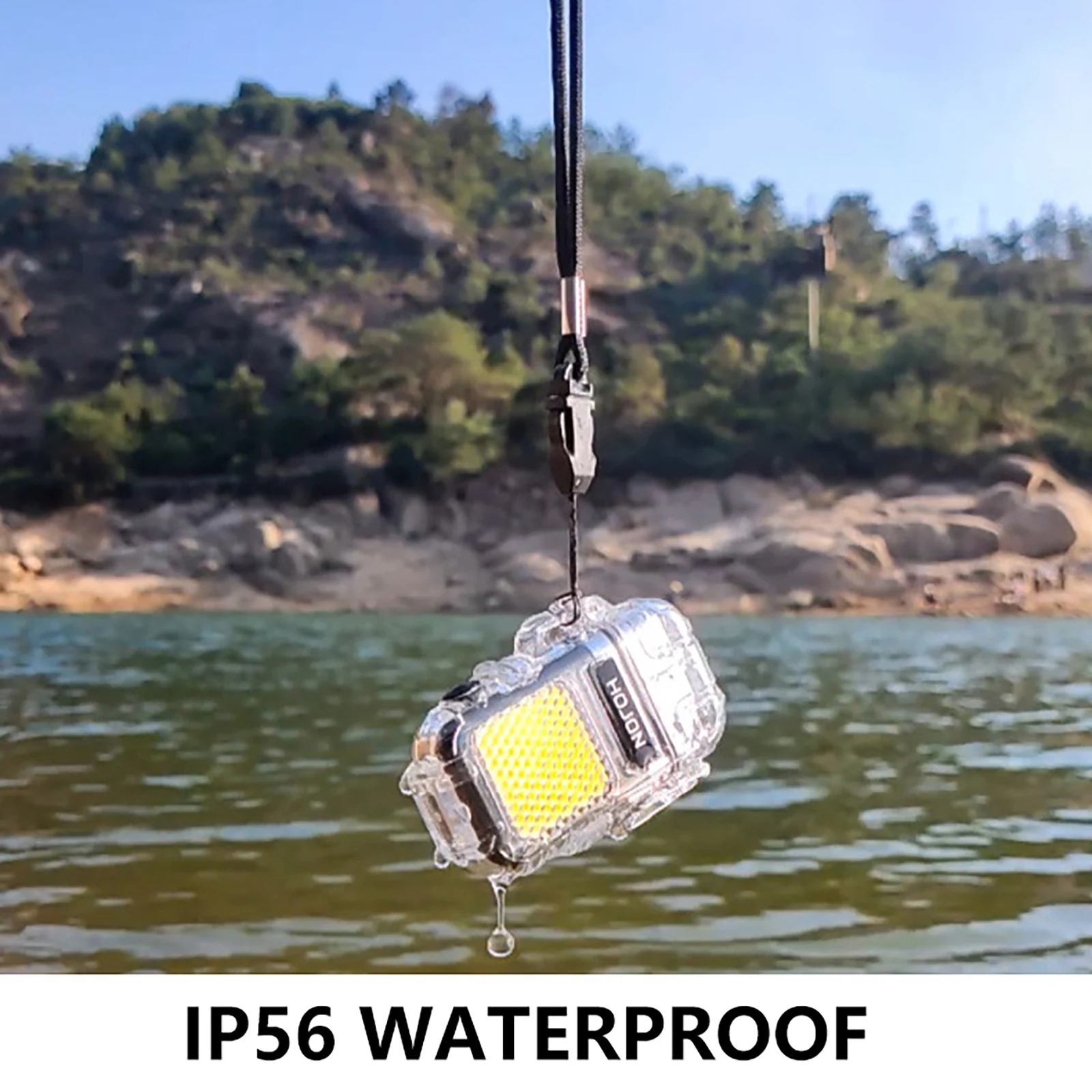 

USB Camping Torches Double Electric Arc Multifunctional Work Lights with Back Buckle for Night Riding Outdoor Lighitng Equipment