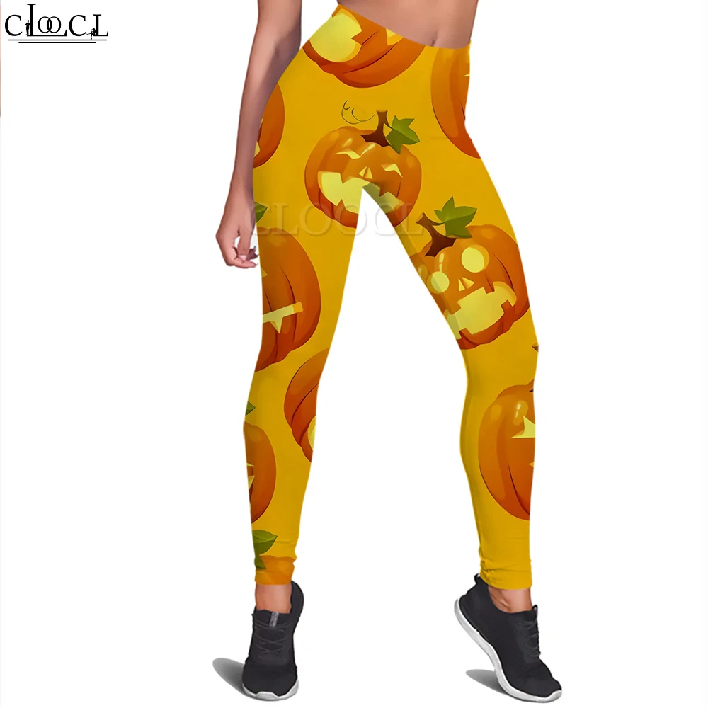 

CLOOCL Women Leggings Gym Pants Cute Pumpkin Pattern 3D Print Legging Push Up Elastic Waist Trousers Yoga Clothing Kawaii Style