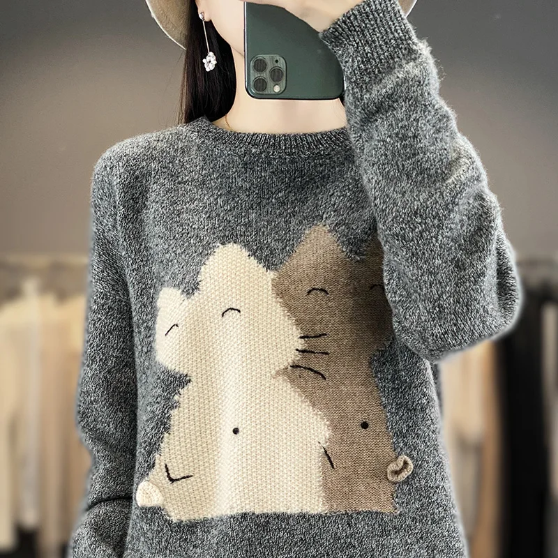 Свитер с низом из кашемира