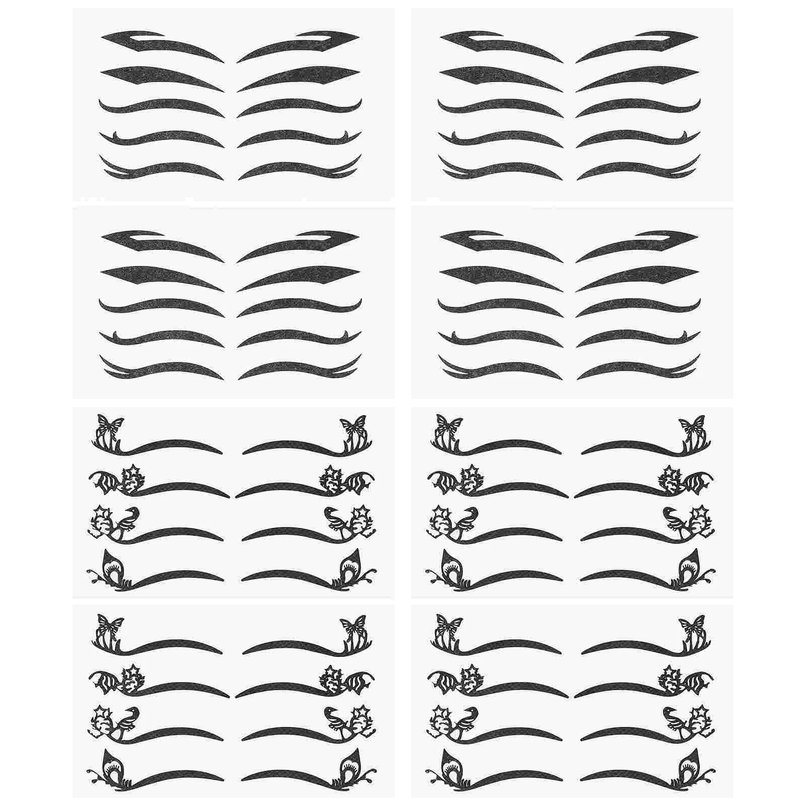 

80 Pairs Temporary Eye Tattoos Stickers Thick Eye Line Decals Makeup Tool