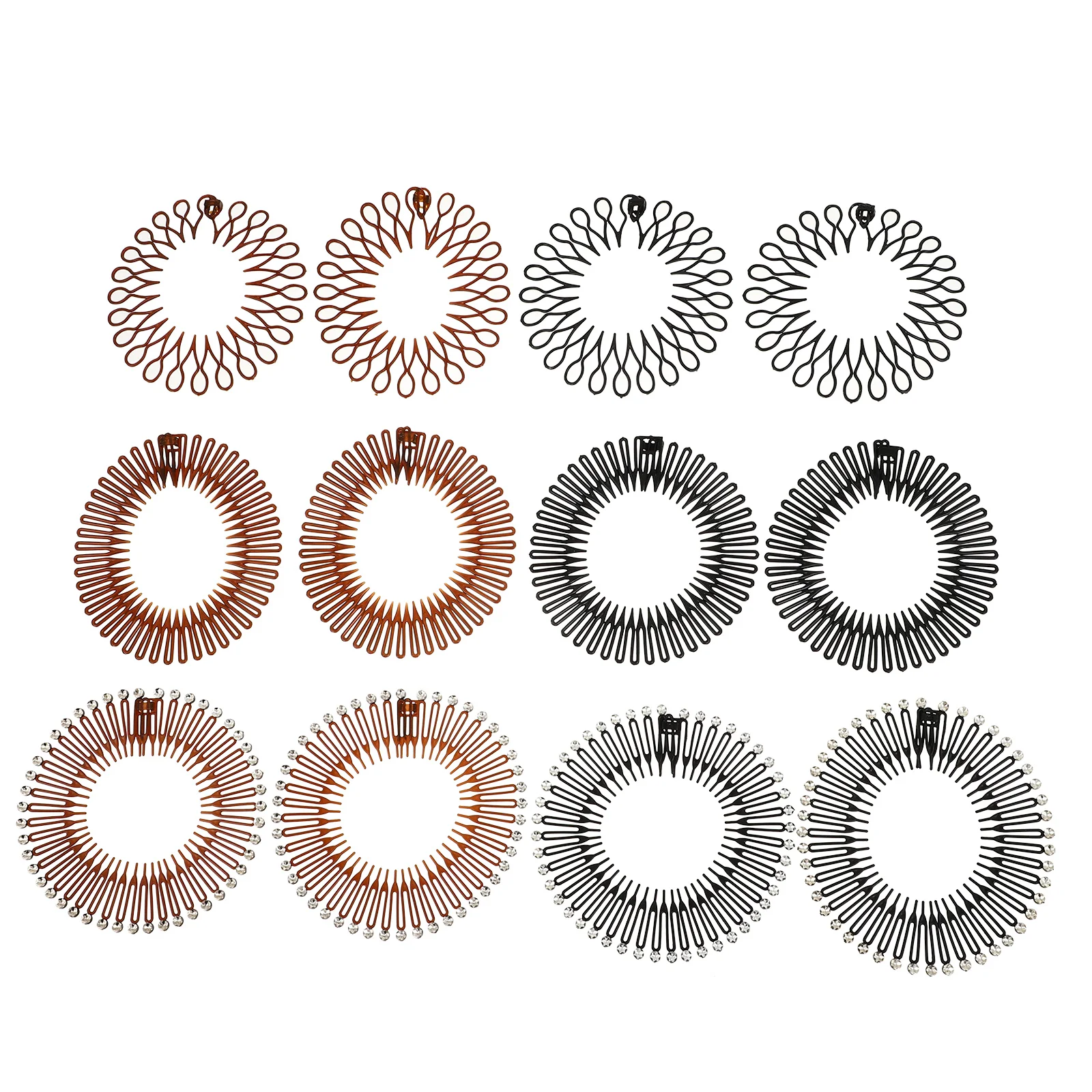 

Comb Hair Stretch Headbandcombs Women Headbands Circle Hairband Circular Flexiblebandholder Full Ties Wrap Teeth Skincare Face