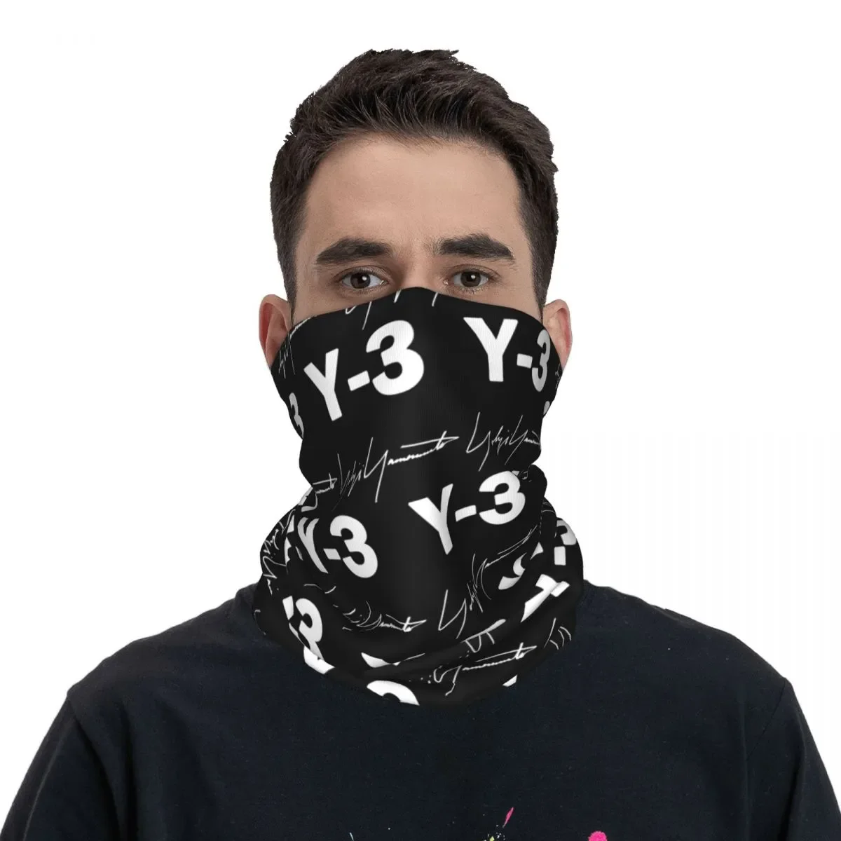 

Бандана на шею Yohji Yamamoto, шарф-повязка черного цвета Y3 Merch, Теплый головной убор, стильная уличная одежда унисекс, ветрозащитная одежда для взрослых, 2023
