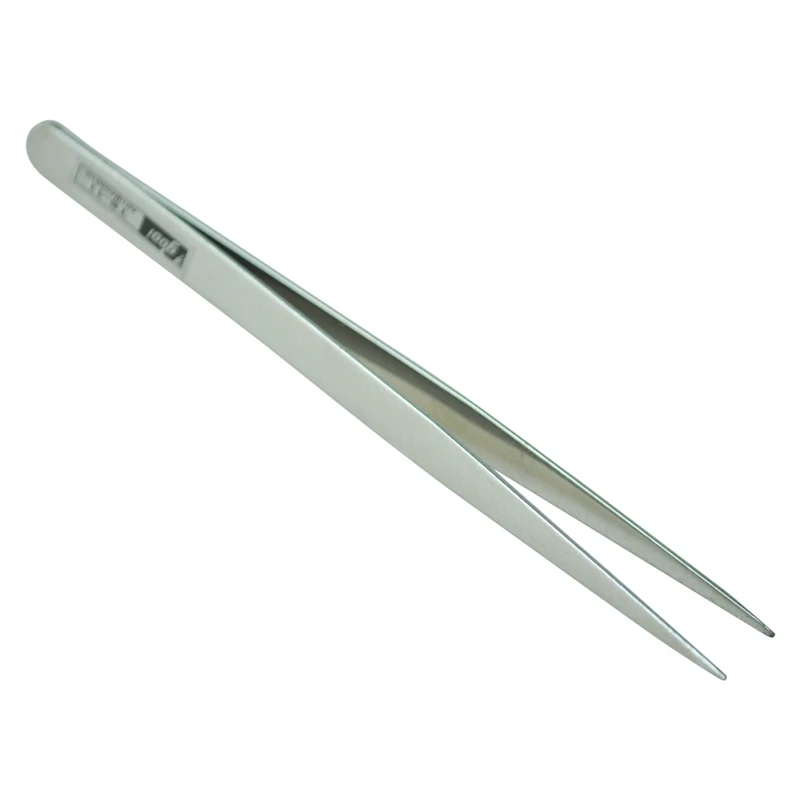 

5Pcs 5.1 Inch Long Silver Tone Stainless Steel Extra Fine Pointed Tweezers