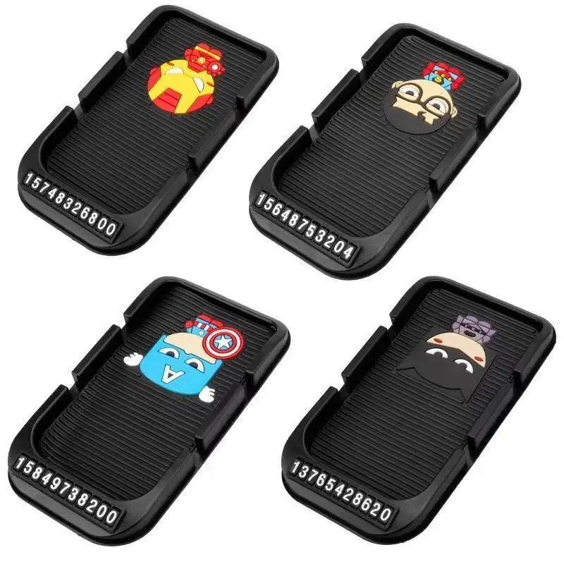 

Car Dashboard Anti-Slip Pad 20x11 CM Rubber Multi-use Cartoon Mat Phone Mount Car Interior Accessories