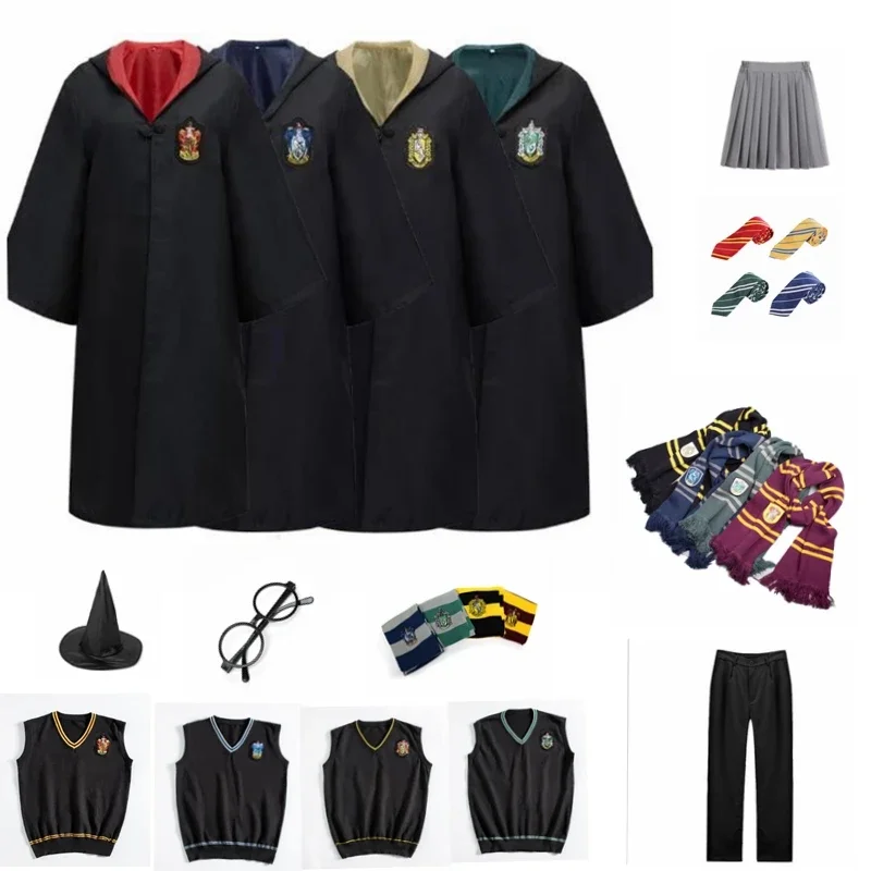 Костюм Хогвартса для взрослых костюм Поттера Гриффиндора праздничный плащ