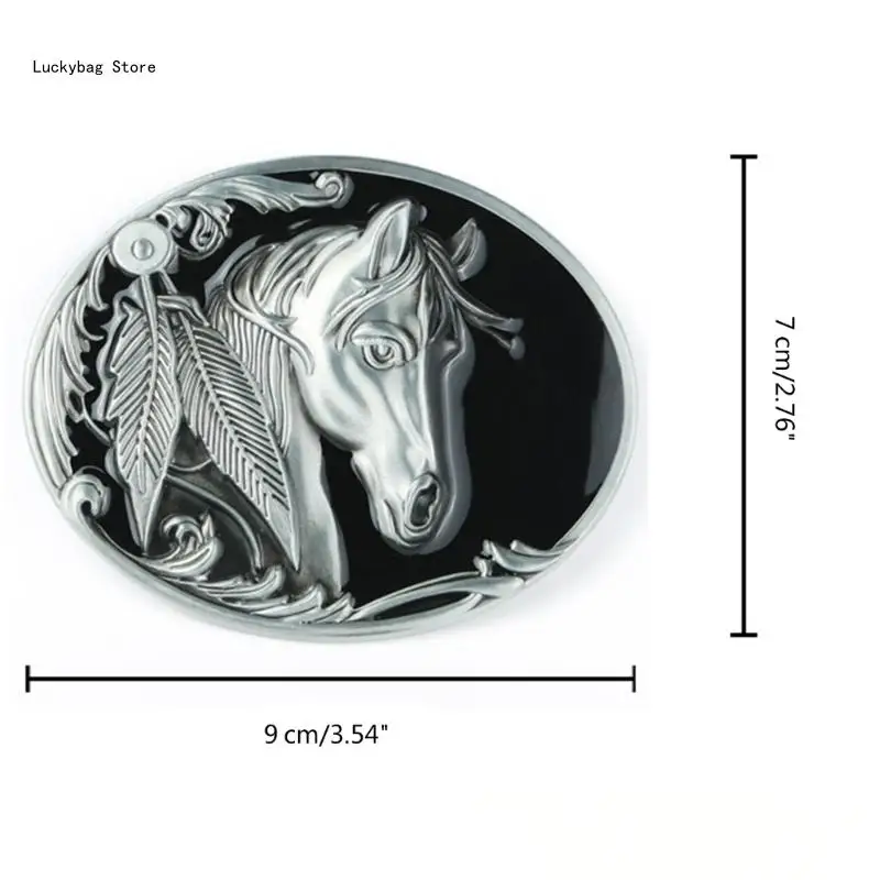 Западная гравировка пряжка для ремня серебряный цвет рельефная лошади подарок