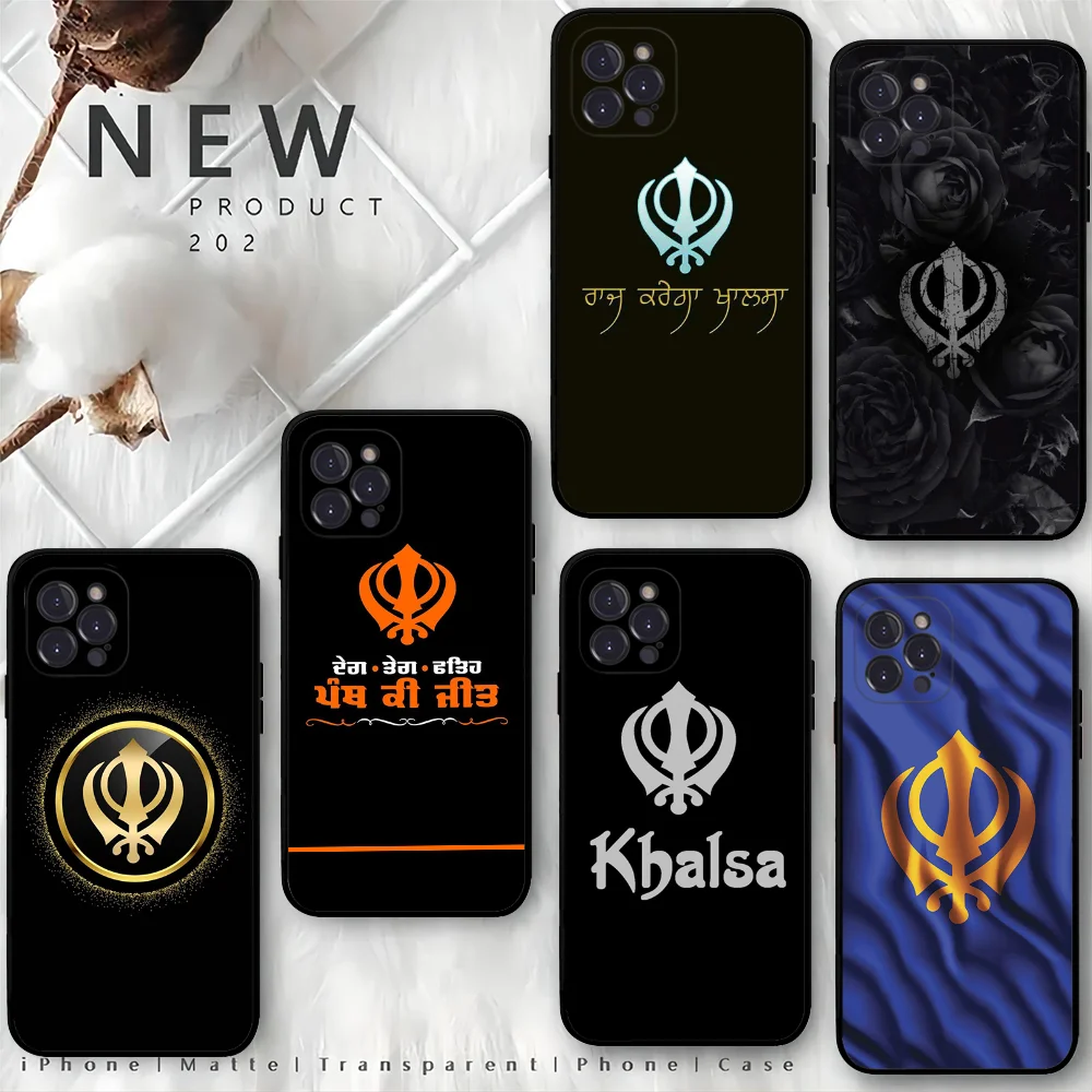 Чехол для телефона S-Sikh K-Khanda S-Sikhism IPhone 16 15 8 7 6 6S Plus X SE XR XS 14 11 12 13 Mini Pro Max Mobile Case
