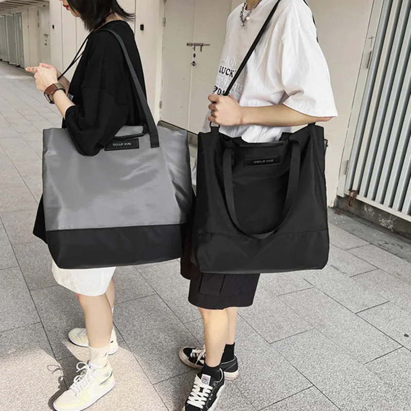 Unisex Outdoor Travelling Bags Nylon Shoulder Waterproof Daily Travel Duffel Handbag Casual Fitness Large Weekend Luggage XM7