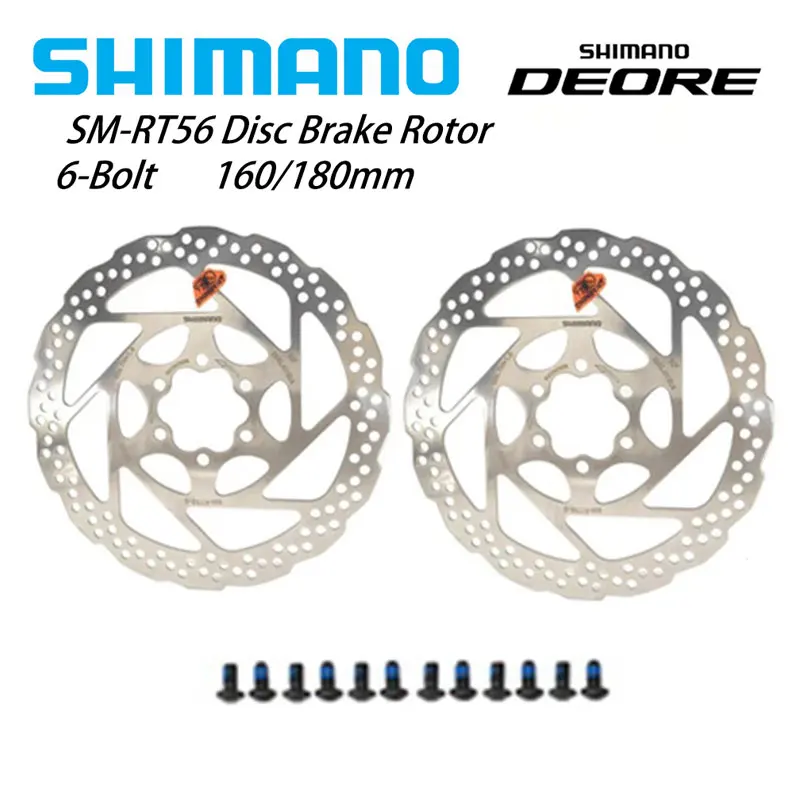 

Shimano DEORE SM RT56 Brake Disc 6 Bolt Mountain Bikes Disc M610 RT56 M6000 Brake Disc 160MM 180MM MTB Bicycle Accessories