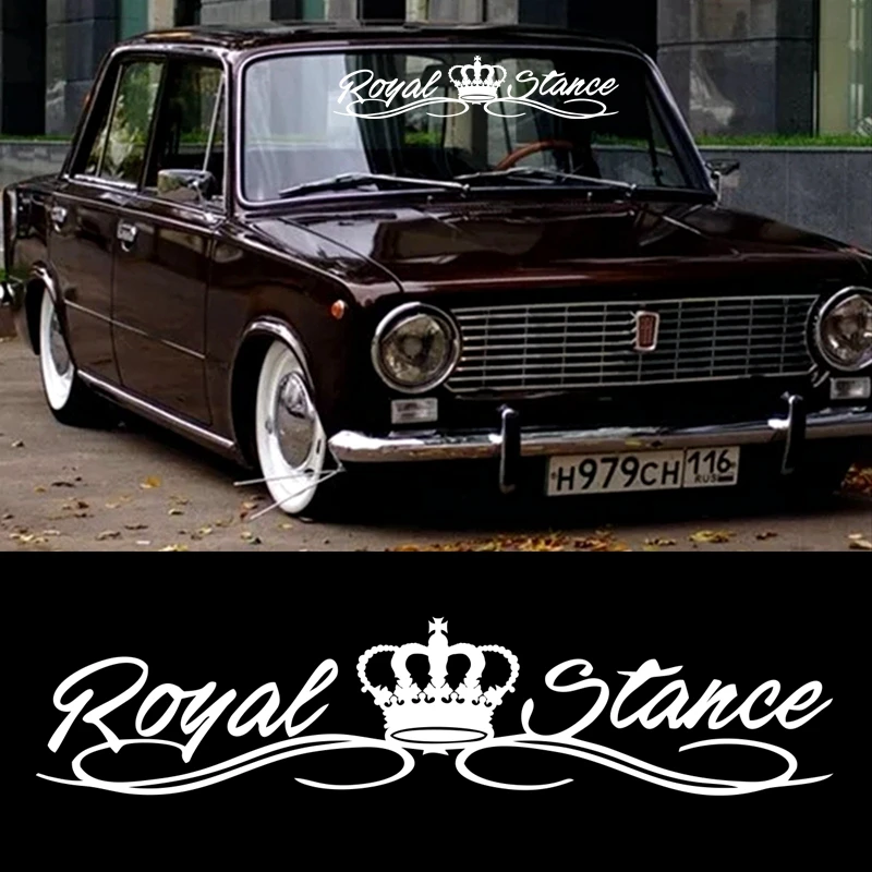 

Die-cut Vinyl Decal Royal Stance Car Sticker Waterproof Auto Decors on Car Body Bumper Rear Window 50cm*11cm