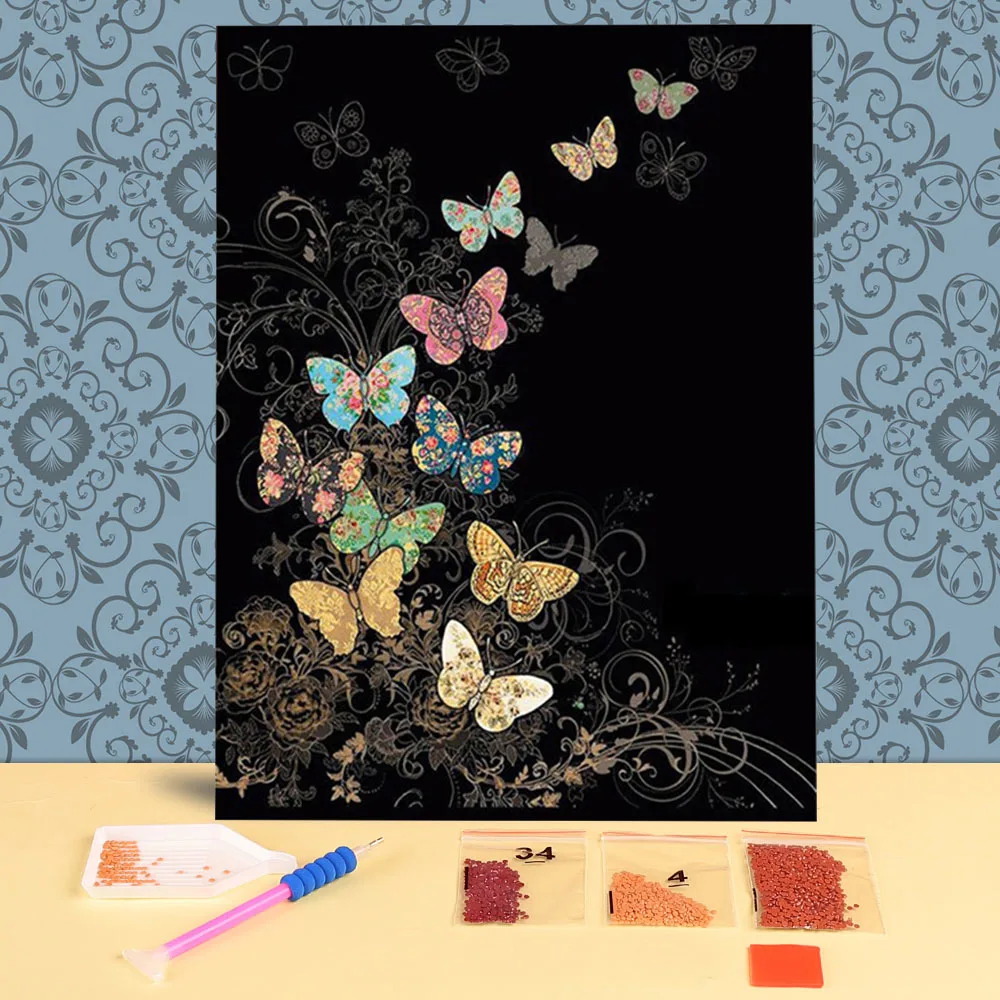 

Алмазная 3D вышивка «Кот, птица»