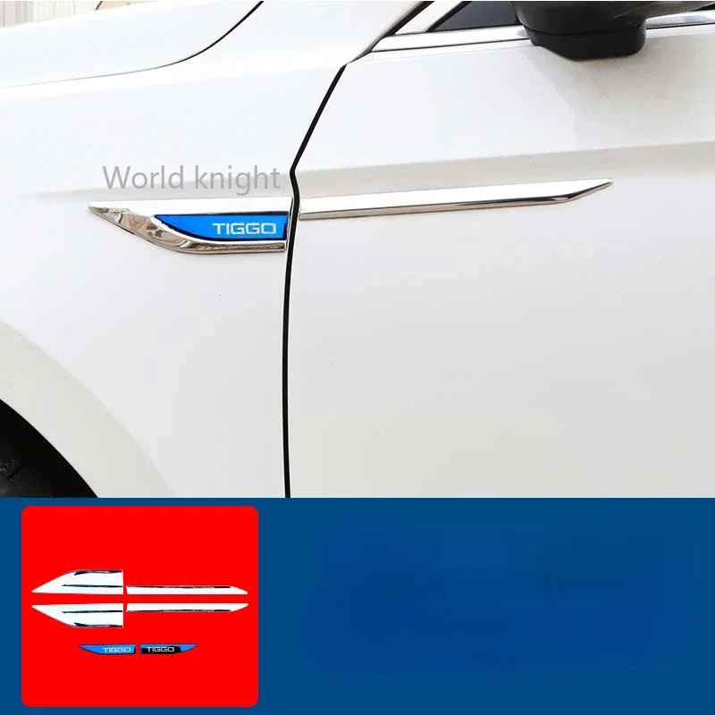 Наклейки на боковое крыло автомобиля Chery Tiggo 7 Pro 2018-2020