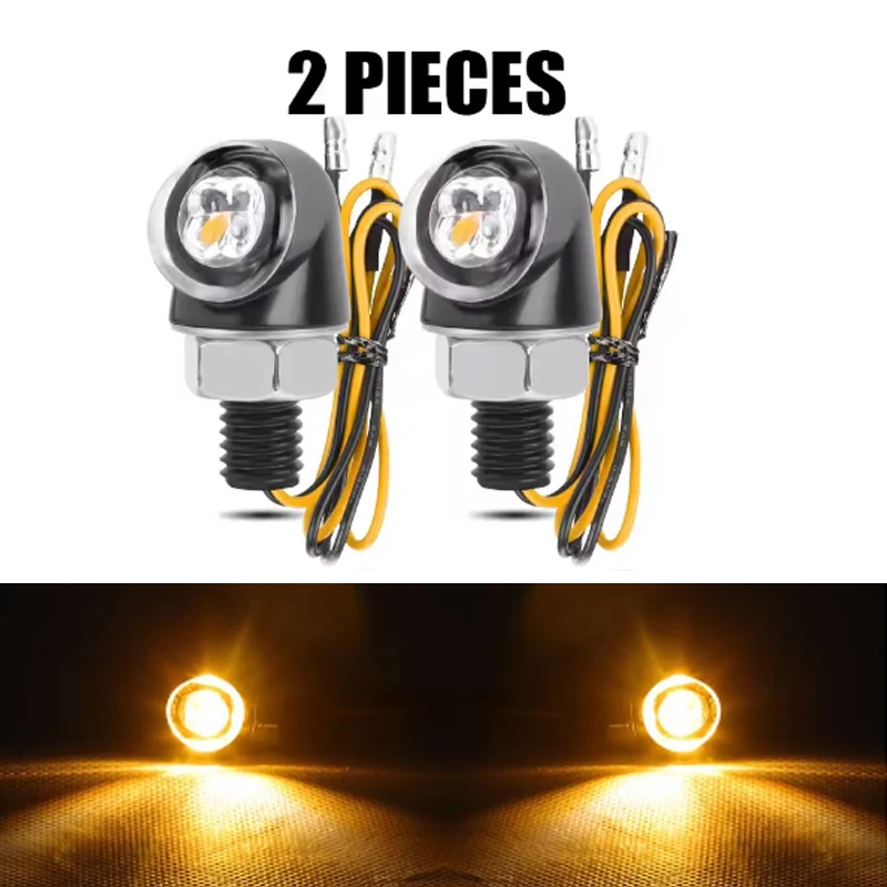 

8 мм мини-мотоциклетный светодиодный указатель поворота DRL, алюминиевый индикатор, передний и задний фонарь, задний стоп-сигнал для кафе Racer Bobber Chopper