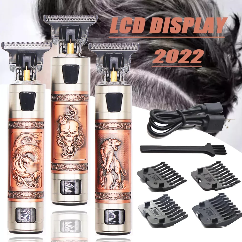 

2022 USB T9 Hair Clipper Professional Electric hair trimmer Barber Shaver Trimmer Beard 0mm Men Hair Cutting Machine for men