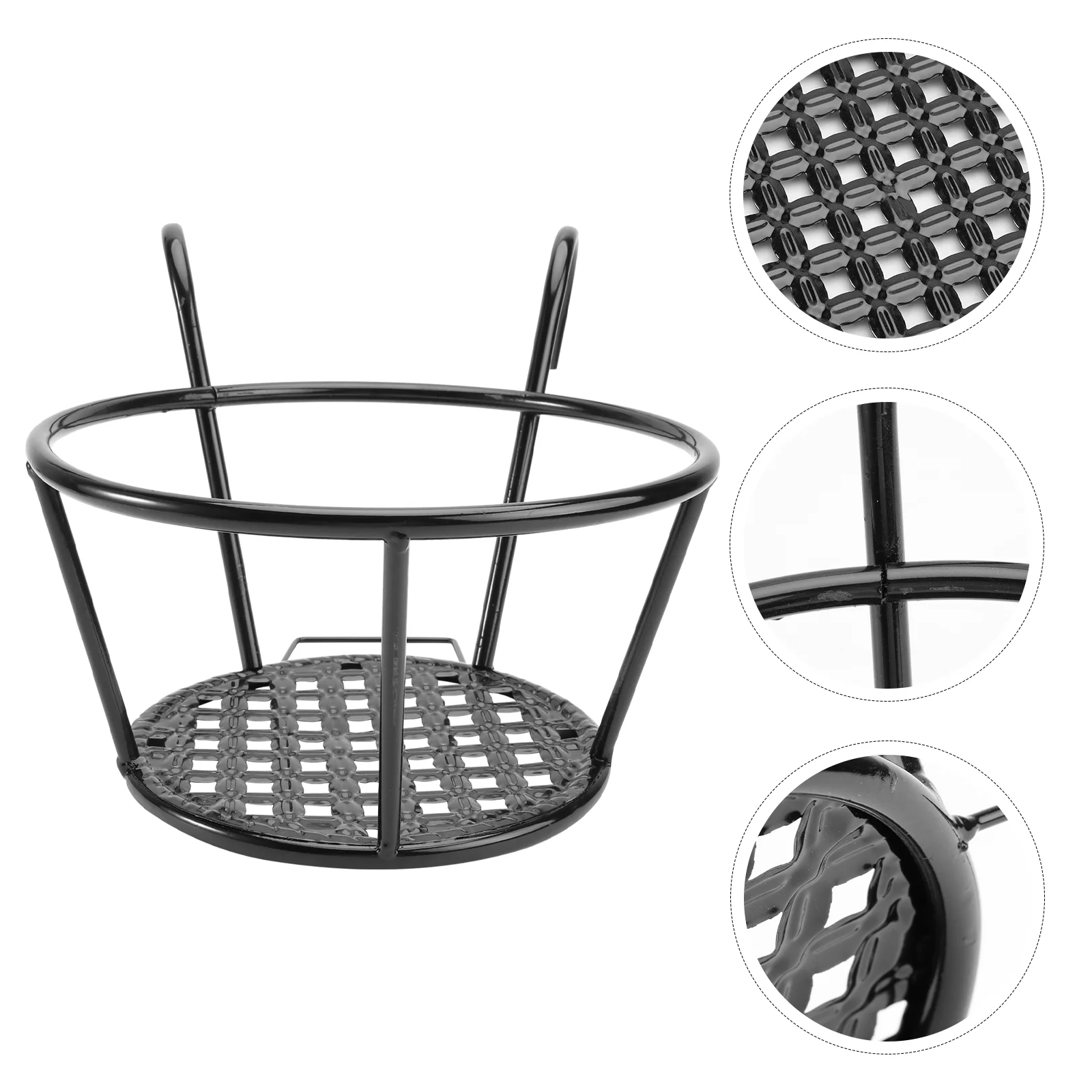 

Hanging Iron Metal Stand Balcony Baskets Rack Supporting Flower Geometric Basket Holders Pot Railing Shelfpotted Planter Fence