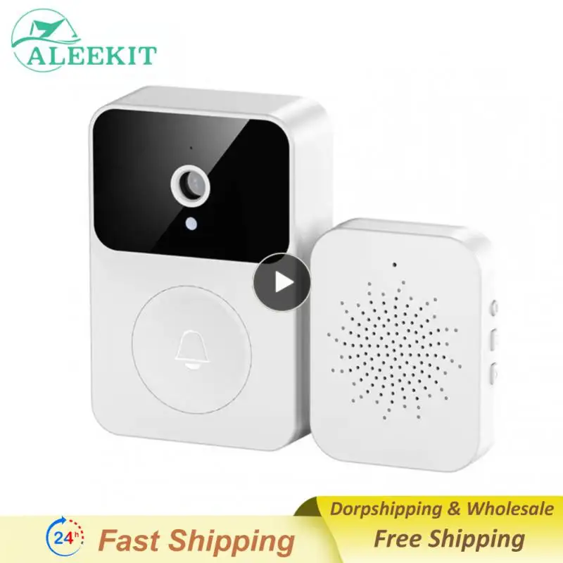 

1/2/3PCS Video Door Bell 1080p Hd Waterproof Wireless Wifi Doorbell With Camera Real-time Intercom Smart Doorbell 800mah