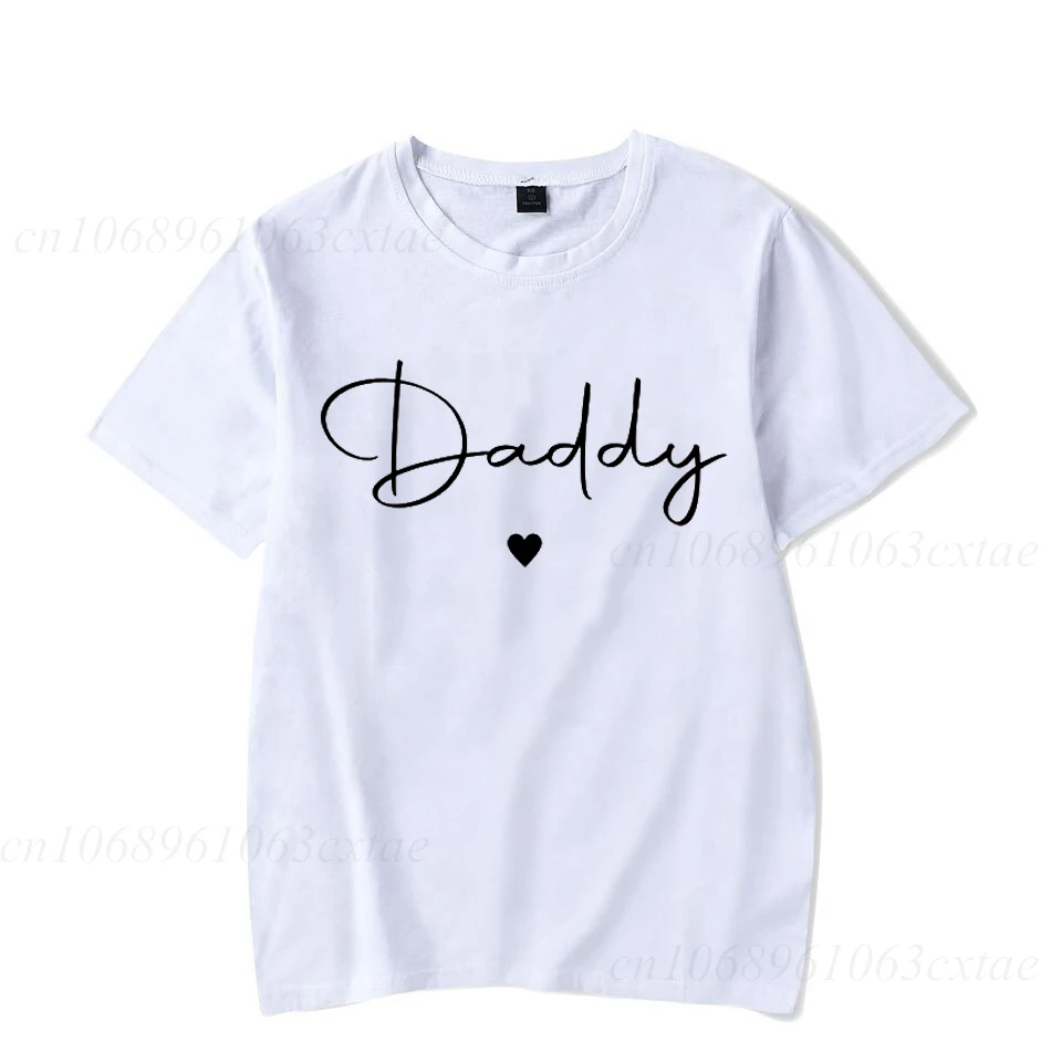 Daddy/Mommy/Sister/Brother Print Family Matching Outfits Short Sleeve Casual Outfit Summer Travel Shirt Clothing