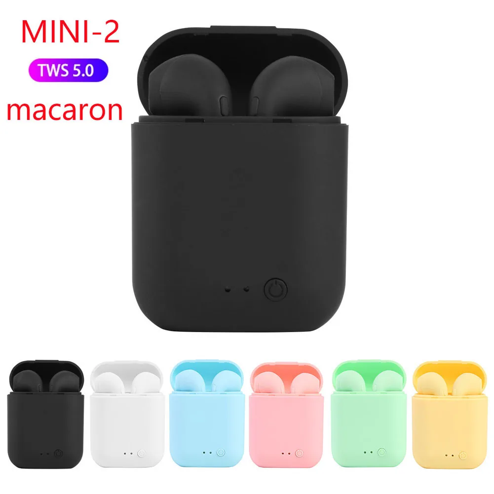 

Mini-2 TWS Earphone 5.0 Headset Wireless Earphones With Mic Charging Box Mini Earbuds Sports Headphones PK Y30 Y50 A6 E6 i7s i7