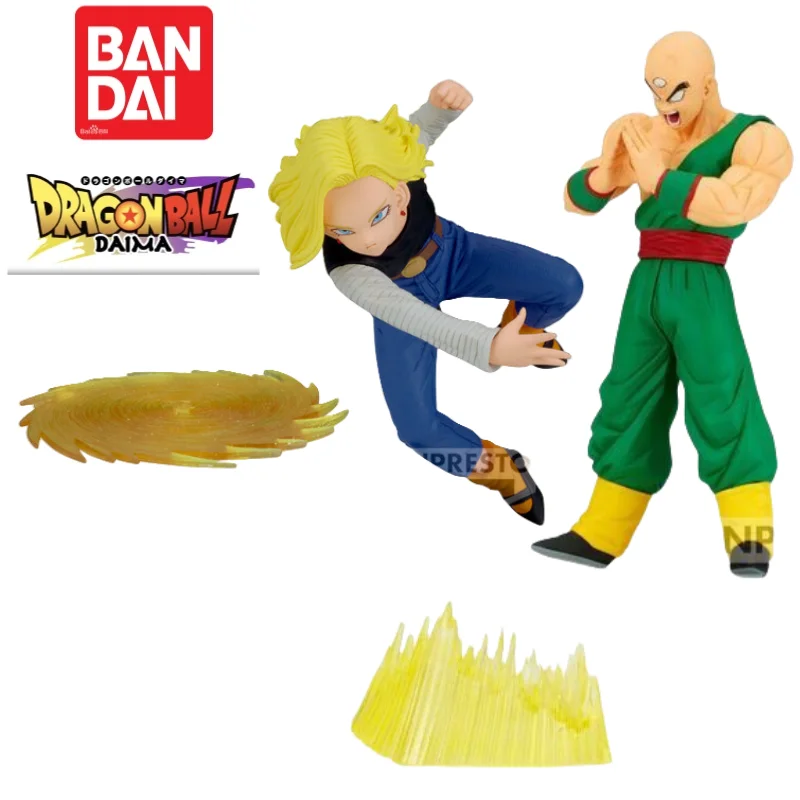 Фото В наличии: Оригинальная фигурка Bandai Banpresto Dragon Ball Андроид 18 Тен Шинхан, модель-статуэтка, в оригинальной коробке, аниме-мерч №1