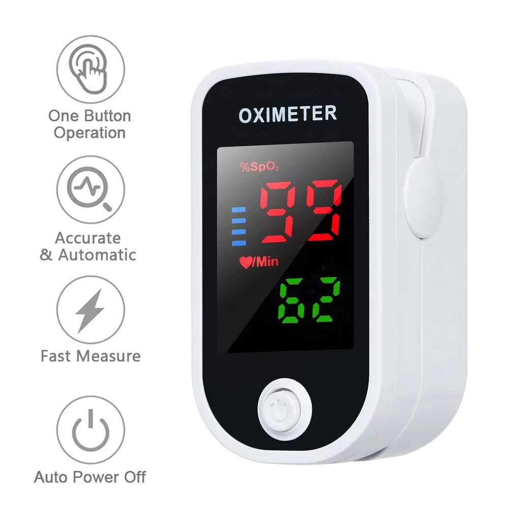 

Пульсоксиметр на кончиках пальцев с портативным чехлом Пульсоксиметр мониторинг насыщенности СВЕТОДИОДНЫЙ цветной экран Пульсоксиметр о...