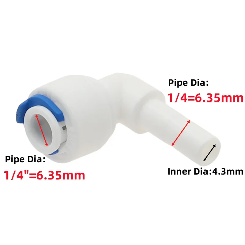 

Обратный осмос 1/4 3/8 Соединение шланга Быстроразъемный стержень L Прямой тройник RO Вода Аквариум Пластиковый соединительный фитинг