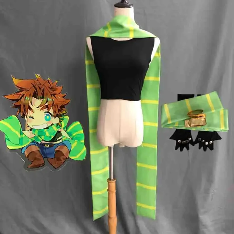 Фото Аниме JoJo's Bizarre Adventure Joseph Joestar Косплей Костюм JoJo Перчатки и шарф Взрослый костюм на Хэллоуин №1