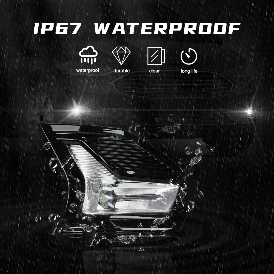 Для Ford Mondeo Fusion 2019 2020 автомобильный передний бампер в сборе DRL дневные ходовые