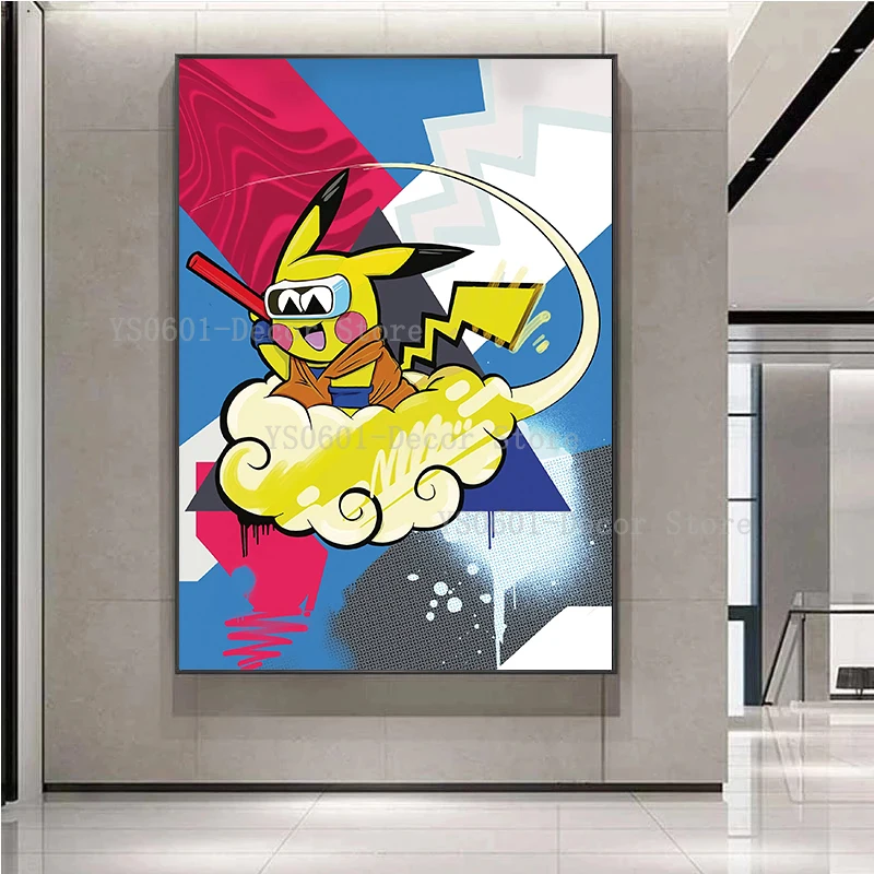 

Japanese Anime Pokemon Poster and Prints Cartoon Pikachu Canvas Painting Wall Art Decor Living Room Decor Home Decor Mural