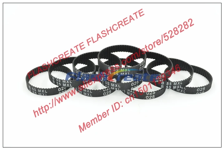 10 шт. B55 MXL Зубья ремня 55 Ширина 6 35 мм Длина 111 76 = 44 дюйма B55MXL Резиновый синхронный