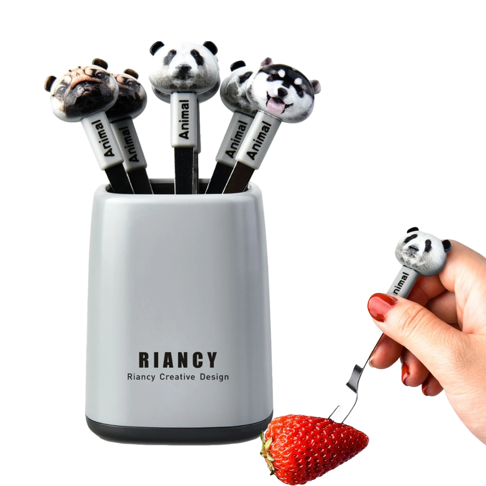 

Animal Fruit Picks For Kids Cartoon Decorative Toothpicks For Appetizers Reusable Stainless Steel Cute Food Picks For Fruits