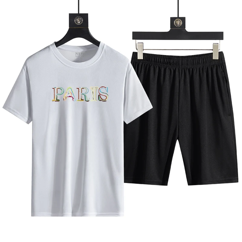 Летние быстросохнущие дышащие спортивные шорты с коротким рукавом свободного