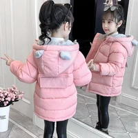 girls fur coat jacket cotton%c2%a0outwear overcoat 2022 retro warm thicken plus velvet winter autumn school gift childrens clothing