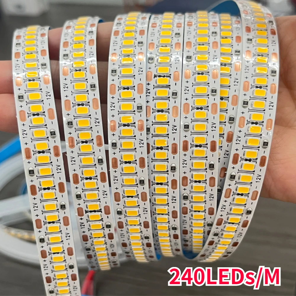 Светодиодная лента, гибкая светодиодная лампа, 5 м, 12 В, 60/120/240 светодиодов/м