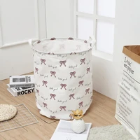 cute cartoon storage bag for kids baby toys canvas dirty clothes large laundry basket home wardrobe foldable clothes organizer